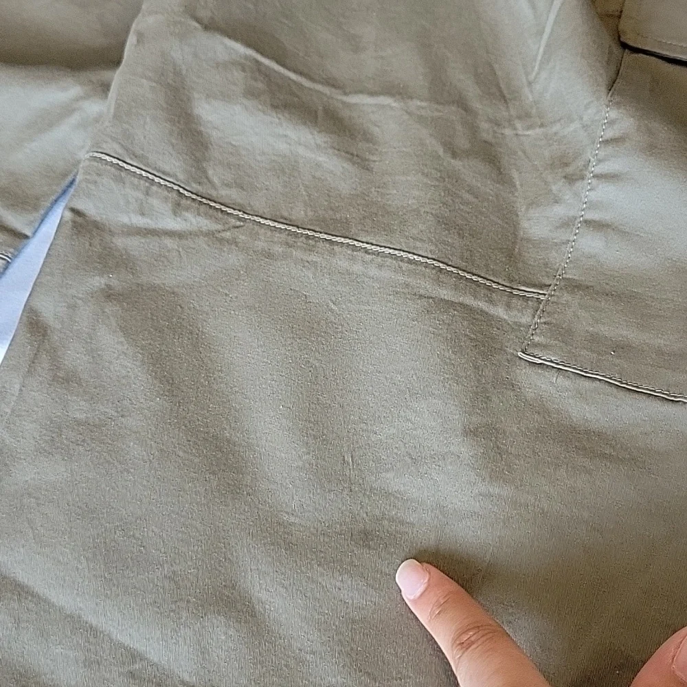 Lauren Ralph Lauren Micro-Sanded Twill Cargo Pant Green High Rise Straight New - Picture 16 of 16